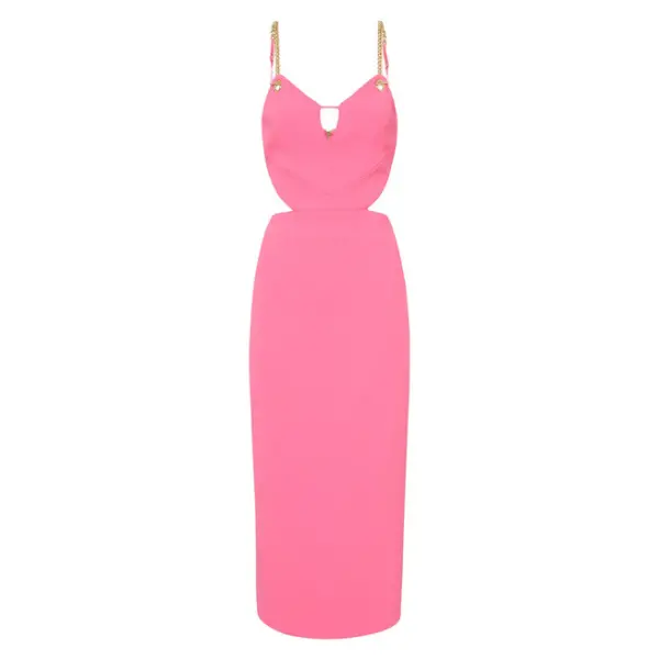 Dulce Amore Midi Dress Pink Rebecca Vallance Designer Collection Coveti