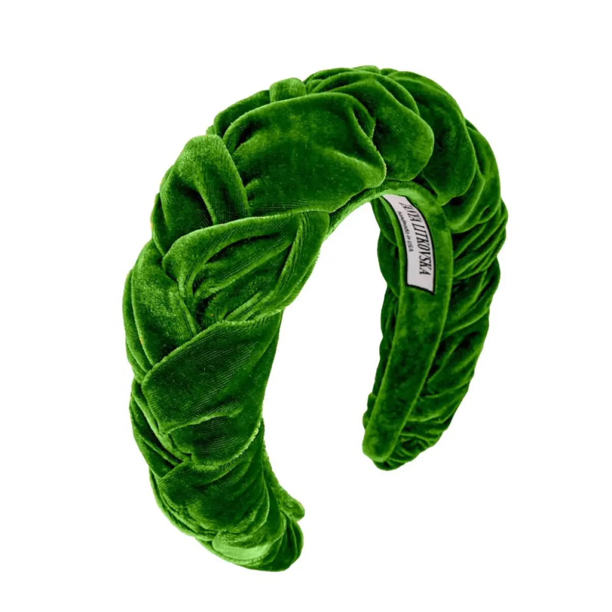 Tanya litkovska Women’s Velvet Headband in Grass Green Accessories black velvet headband Coveti