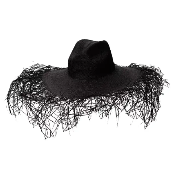 Black straw hat – L   Coveti