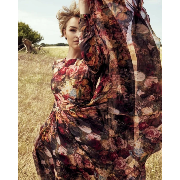 women wearing matsouri Silk dress Flora