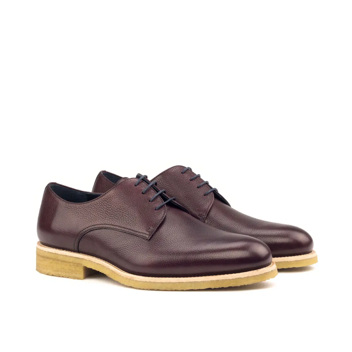 Burgundy derby shoes