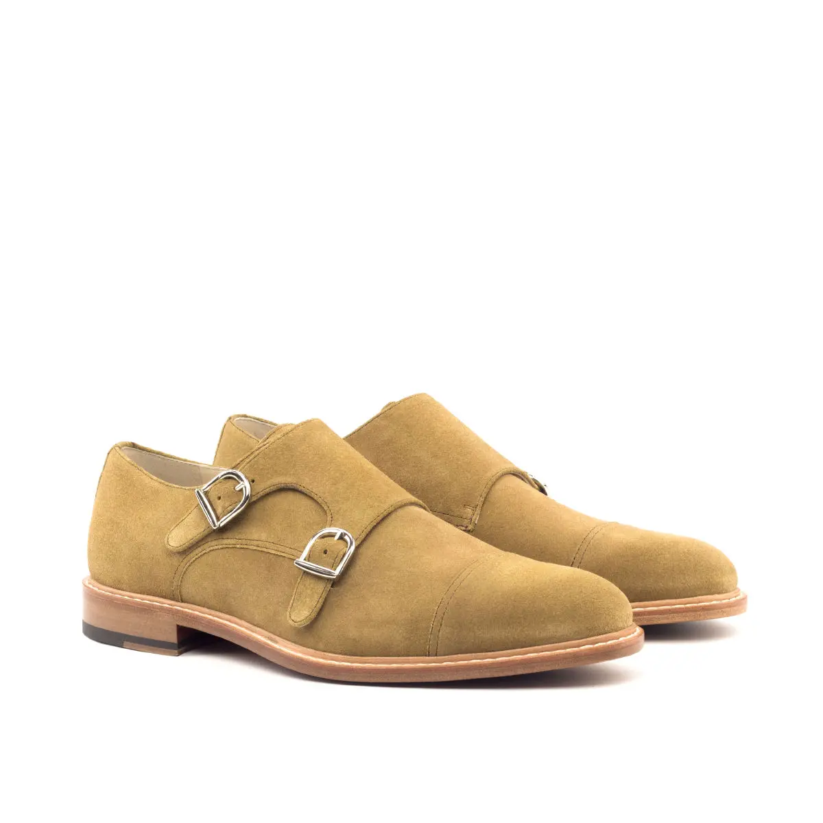 Brown Double Monk Shoe