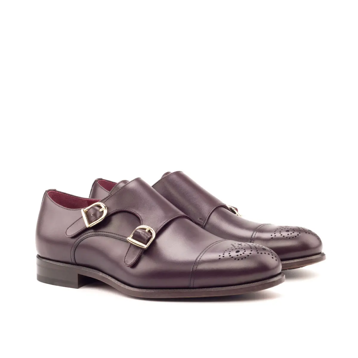 Burgundy Double Monk Shoe