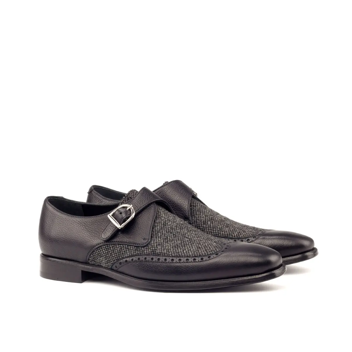 Gray Single Monk Shoe