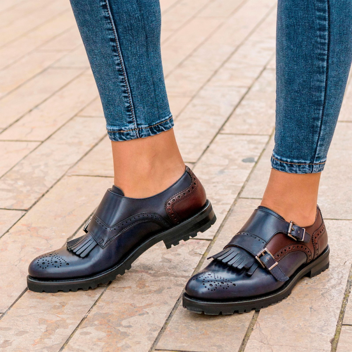 Women's Kiltie Monk Strap