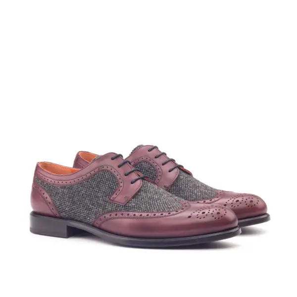 Ladies burgundy shop brogue shoes