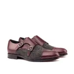 Gray Double Monk Shoe