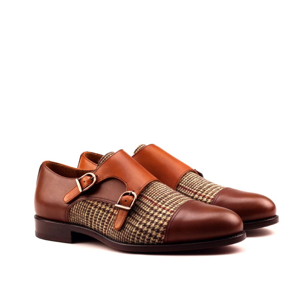 Brown Double Monk Shoe