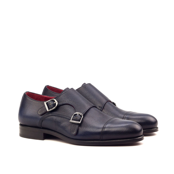 Blue Double Monk Shoe