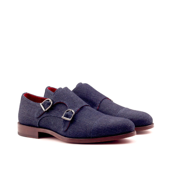 Blue Double Monk Shoe