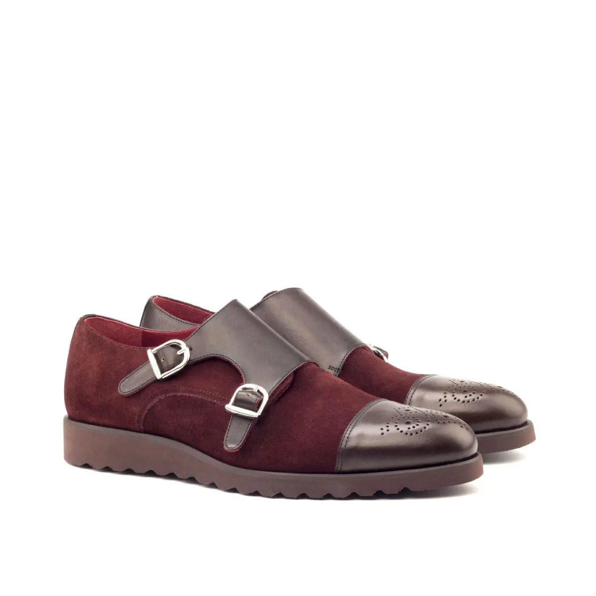 Burgundy Double Monk Shoe