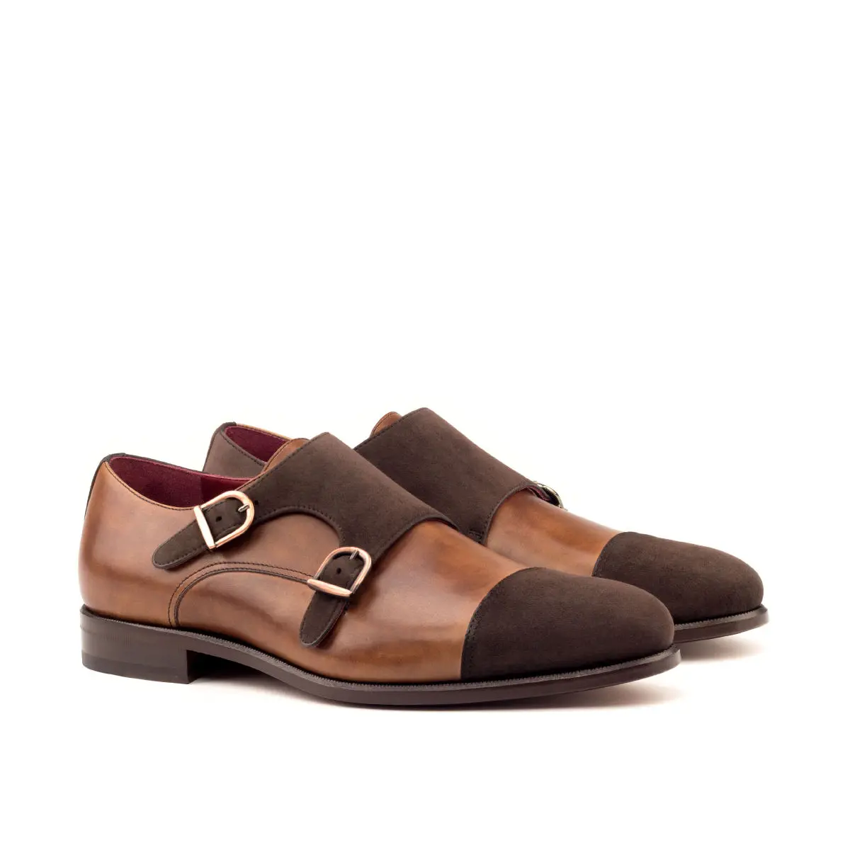 Brown Double Monk Shoe