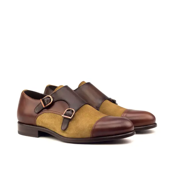 Brown Double Monk Shoe