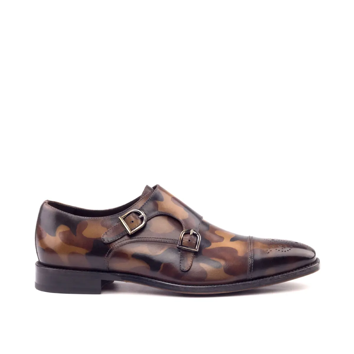 Brown Double Monk Shoe