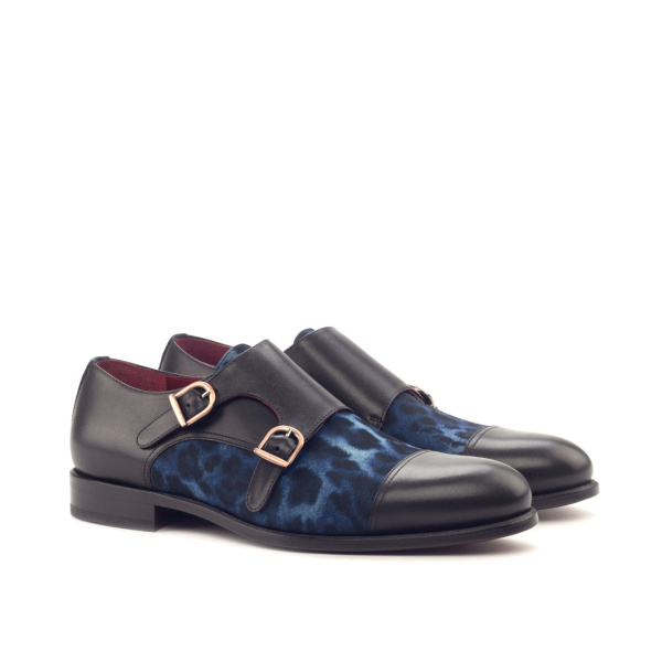 Blue Double Monk Shoe