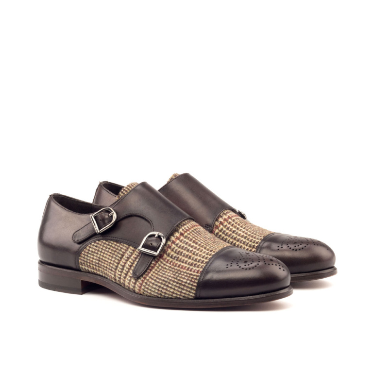 Brown Double Monk Shoe