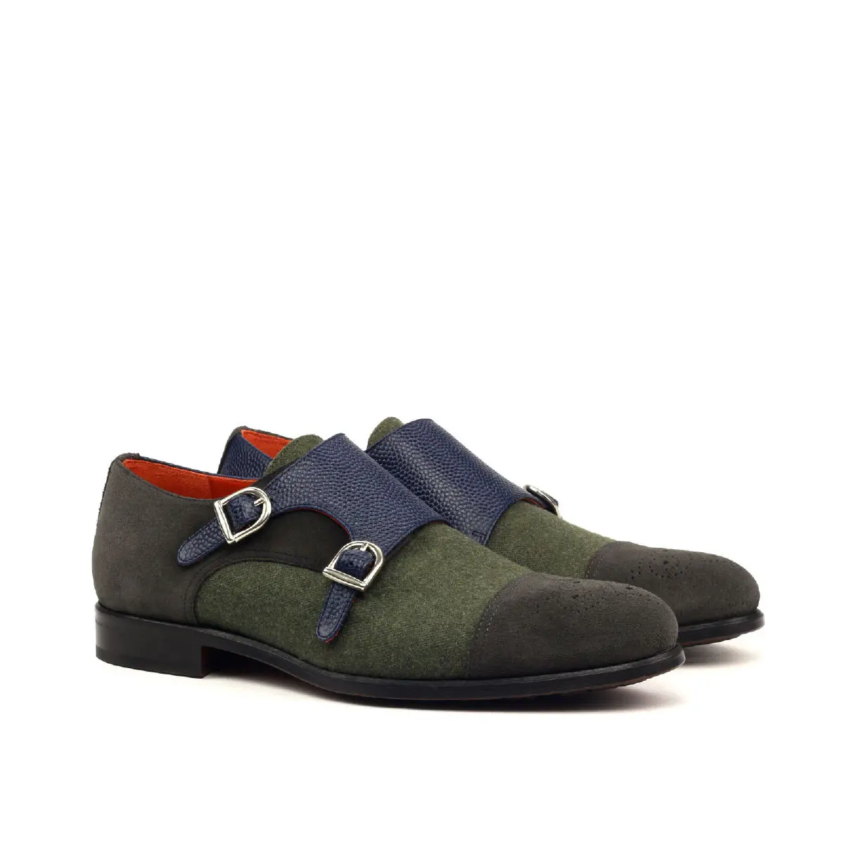 Green Double Monk Shoe