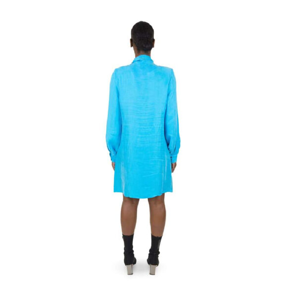 The Justify shift blue dress with neck tie   Coveti