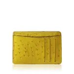 Ostrich Leather Mustard Cardholder Accessories Bangkok Bootery Coveti