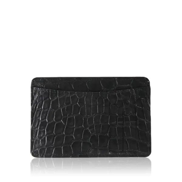 Black Crocodile Leather Cardholder Black Crocodile Leather Cardholder Men Bangkok Bootery Coveti