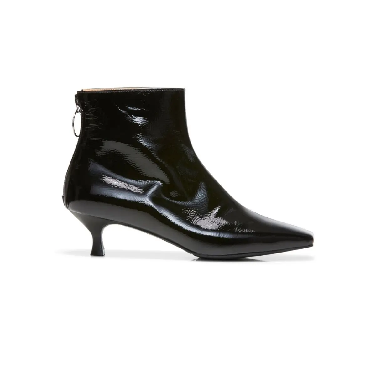 Femme Black Leather Ankle Boots Boots Black Coveti