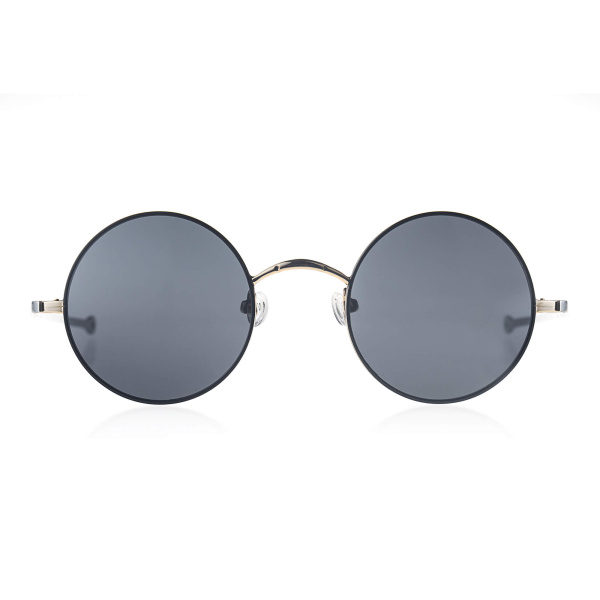 Neo-Ne men’s round black metal sunglasses Men Black Coveti