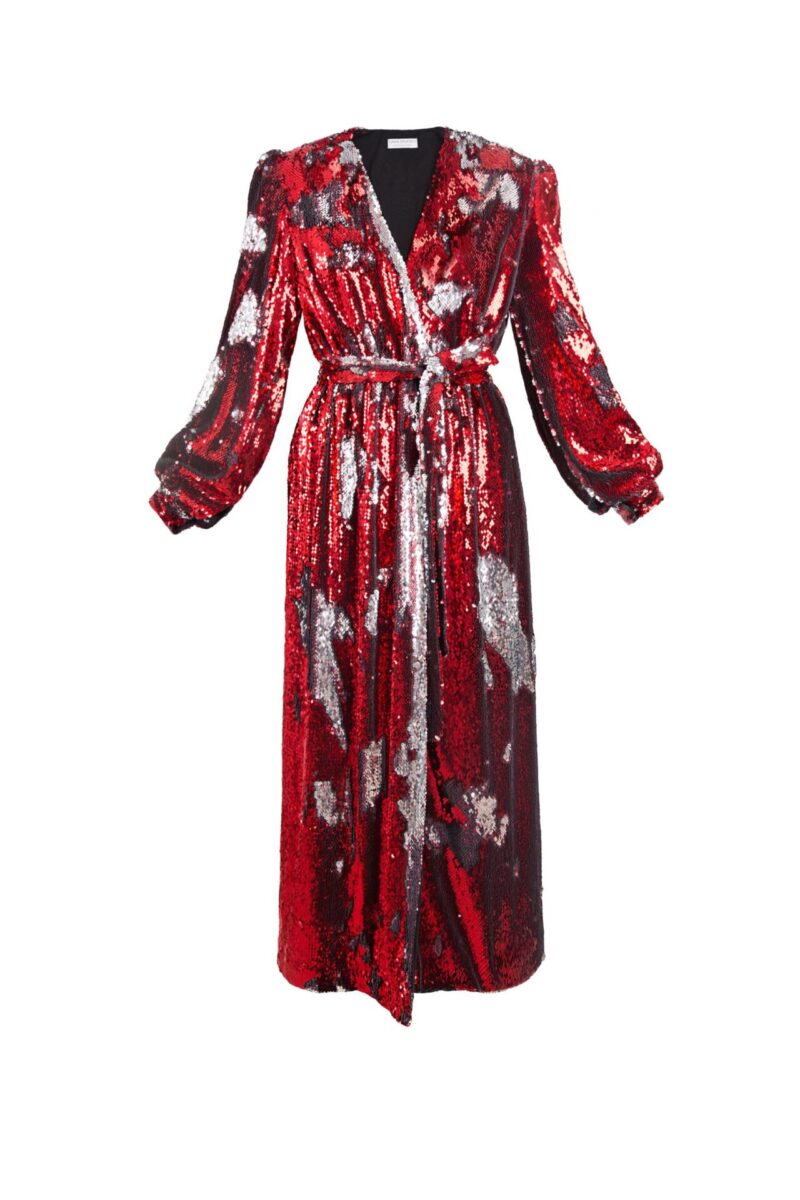 red sequin tuxedo dress Red And Feathers Sequin Tuxedo Dress Clothing Apple Bodyshape Coveti