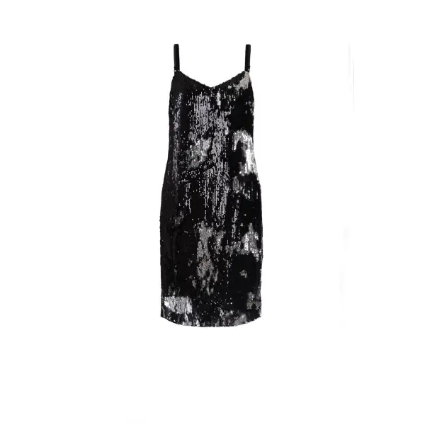 Sequin Black Dress With Feathers Clothing Cocktail Party Coveti