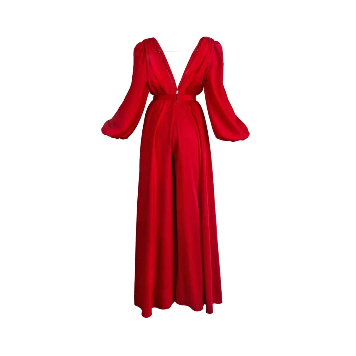 Silk Red With Baroque Pearl  Jumpsuit Clothing buy red dress Coveti