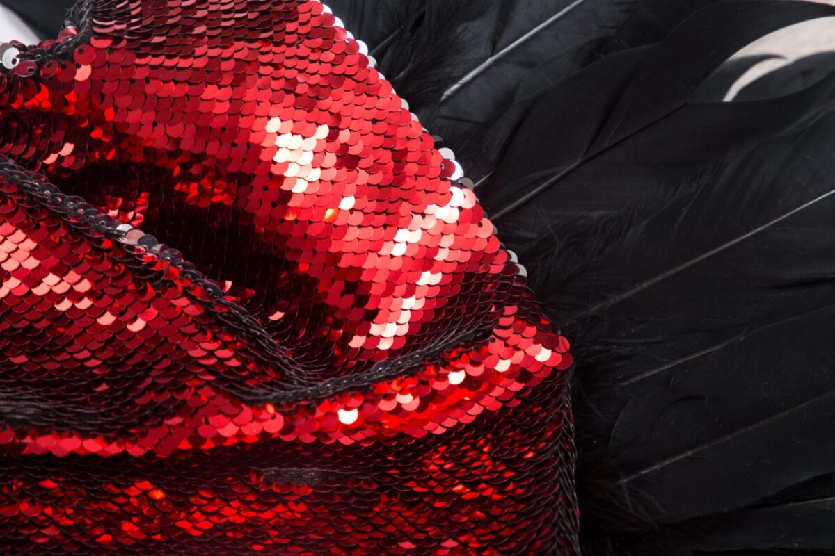 red sequin tuxedo dress Red And Feathers Sequin Tuxedo Dress Clothing Apple Bodyshape Coveti