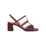 Alice Slingback Burgundy Leather Sandals Sandals Shoes Coveti