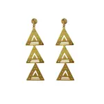 Flor Amazona women’s three cordilleras gold earrings Earrings  Coveti