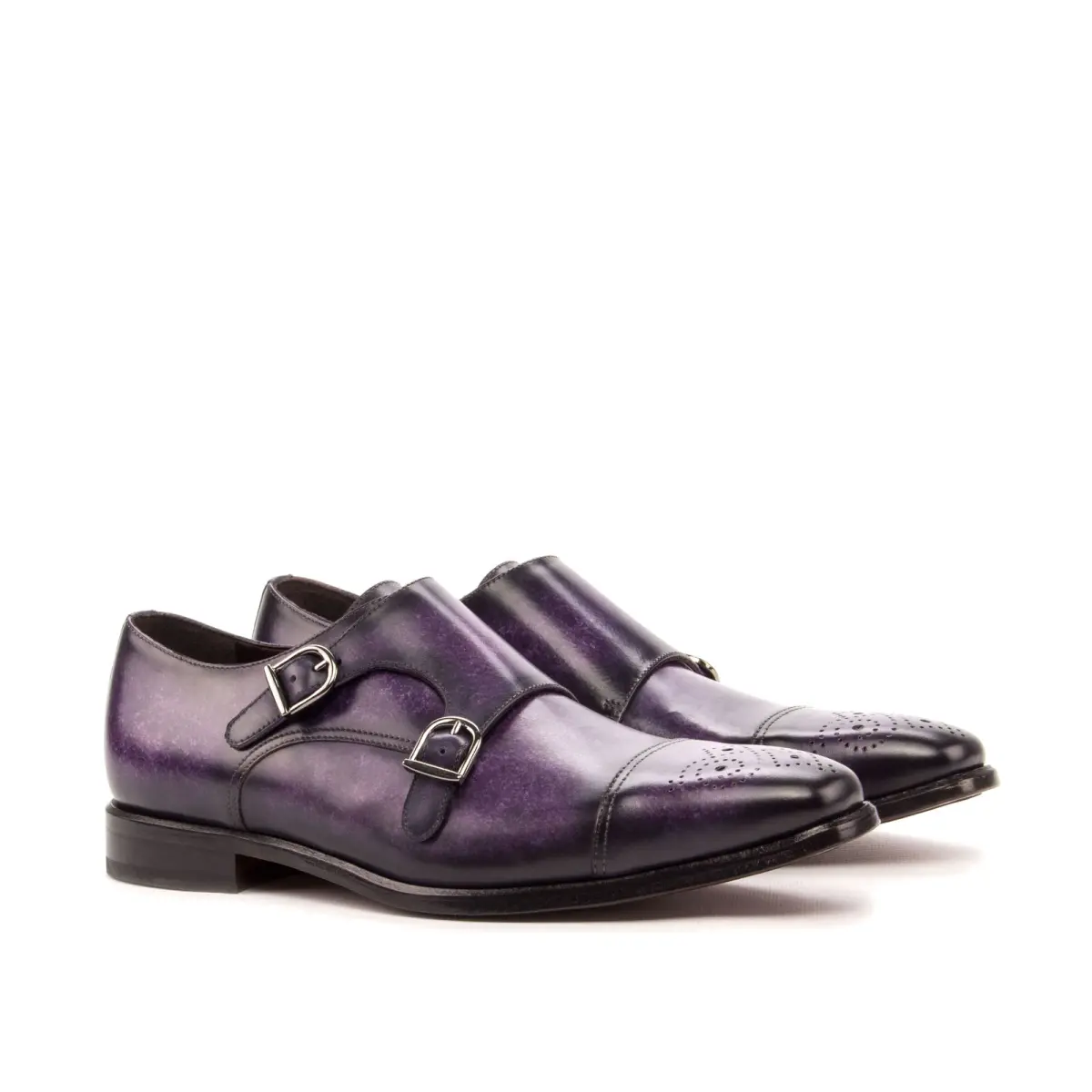 Purple Double Monk Shoe