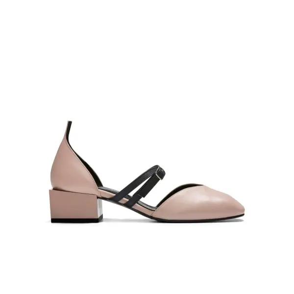 designer nude pumps Bonnie Mary Jane Nude Pink Leather Flat Pump Shoes Shoes Coveti