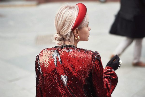 red sequin tuxedo dress Red And Feathers Sequin Tuxedo Dress Clothing Apple Bodyshape Coveti