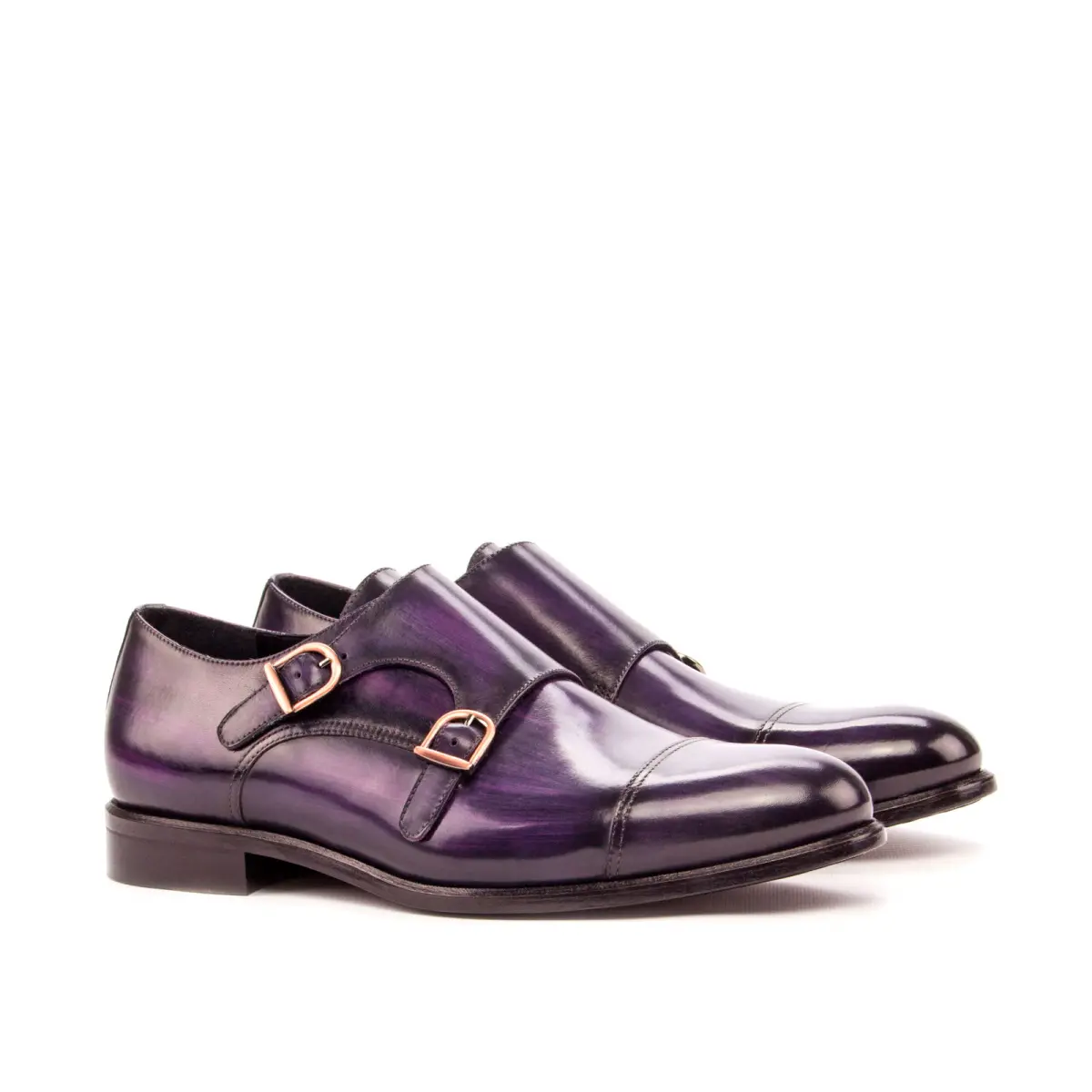 Purple Double Monk Shoe