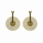 Fagua 24 Karats Gold Plated Bronze With Cream  Threads Earrings Earrings best seller Coveti
