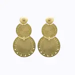 VATTEA women’s Ilama 24 karats gold plated bronze earrings Earrings best seller Coveti