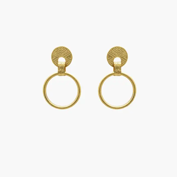 Nikah 24 Karats Gold Plated Bronze Earrings Earrings best seller Coveti