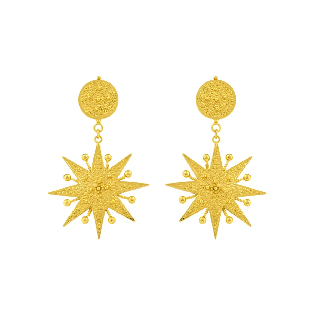 Flor Amazona women’s diamantina gold earrings Jewelry  Coveti