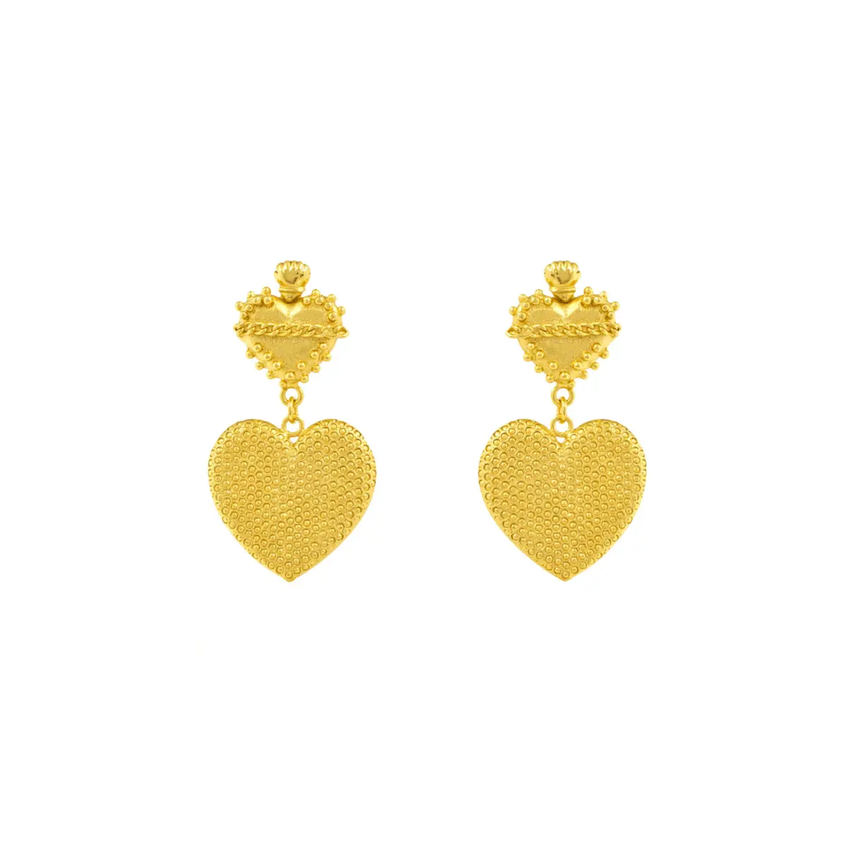 Flor Amazona women’s lovelia short gold earrings Earrings  Coveti