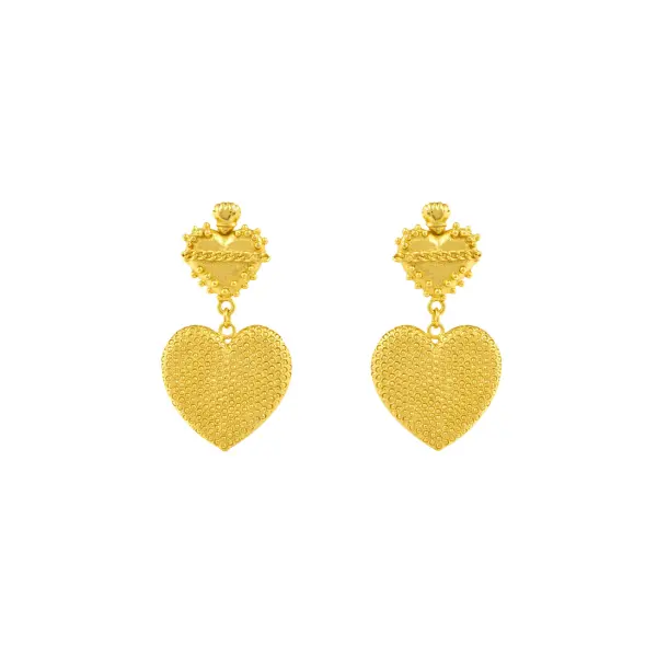 Flor Amazona women’s lovelia short gold earrings Earrings  Coveti