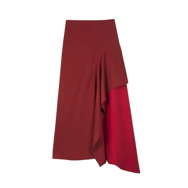 Alejandra de coss women´s asymmetric red skirt Clothing classic color Coveti