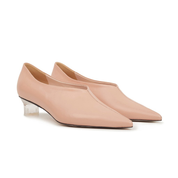 Victoria Leather Pump Heels Blush Pumps sandal Coveti