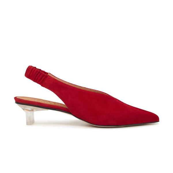 Claudette Suede Slingback Heels Red Sandals sandal Coveti