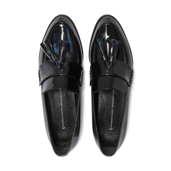 Ecstasy Tassel Leather Loafers Patent Black Loafers Designer Loafer Coveti