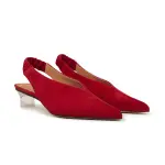 Claudette Suede Slingback Heels Red Sandals sandal Coveti