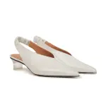 Claudette Suede Slingback Heels White Sandals sandal Coveti