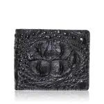 black crocodile hornback leather wallet