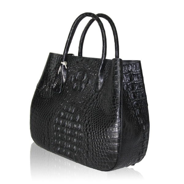 Women’s Black Crocodile Leather Handbag Novel Bags Bangkok Bootery Coveti